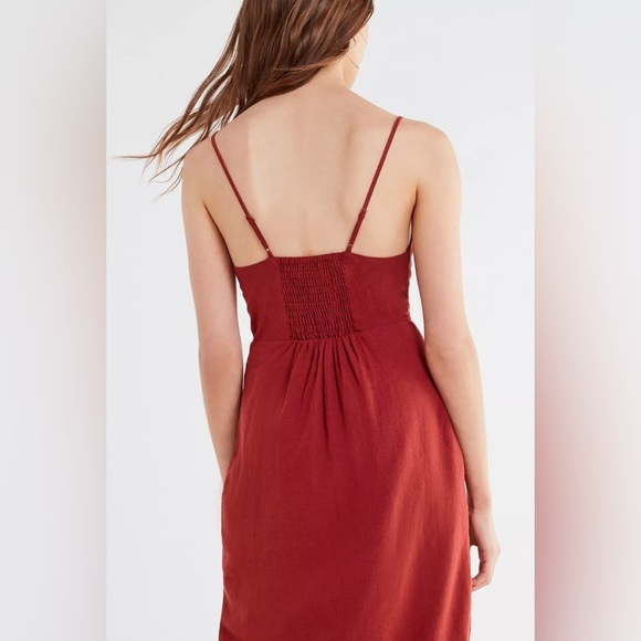 Urban Outfitters UO Amber Button-Down Linen Midi Dress Small - Picture 7 of 11